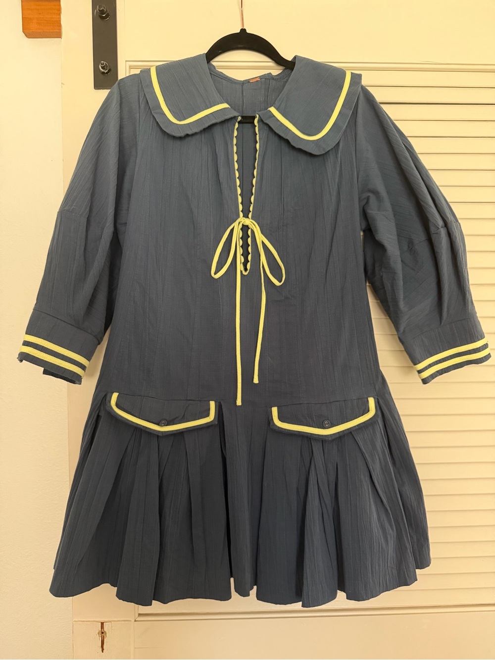 Free People Starboard Cotton Pleated Mini Dress - Picture 4 of 7
